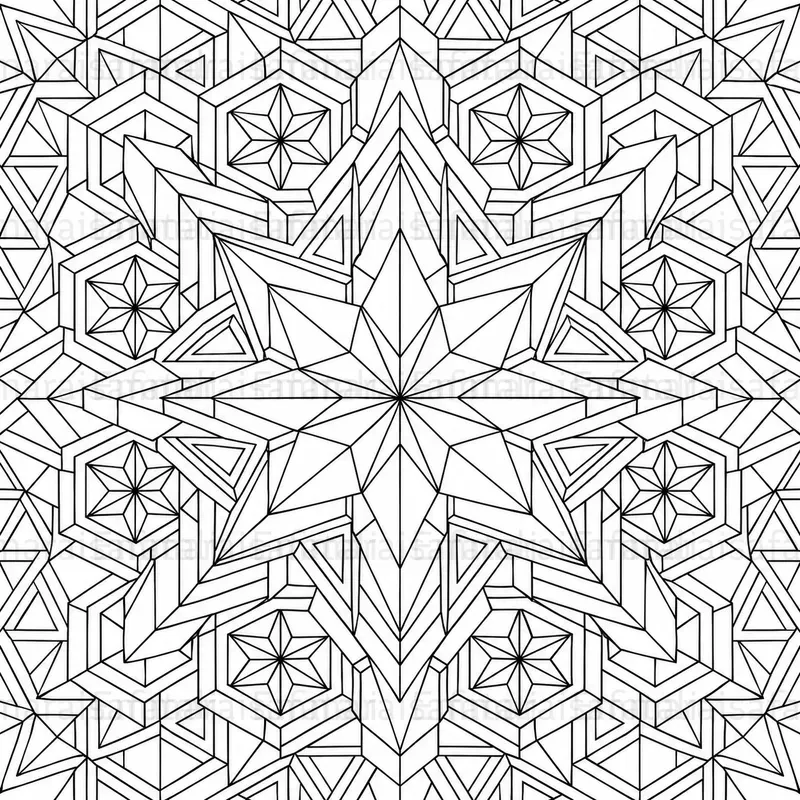 3D Mandala Coloring Page Coloring Books