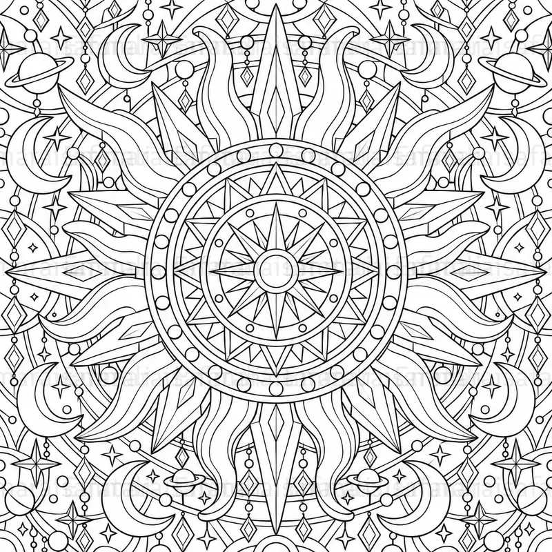 3D Mandala Coloring Page Coloring Books