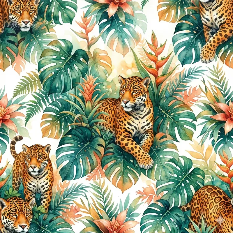 Exotic Watercolor Textile Pattern Pros