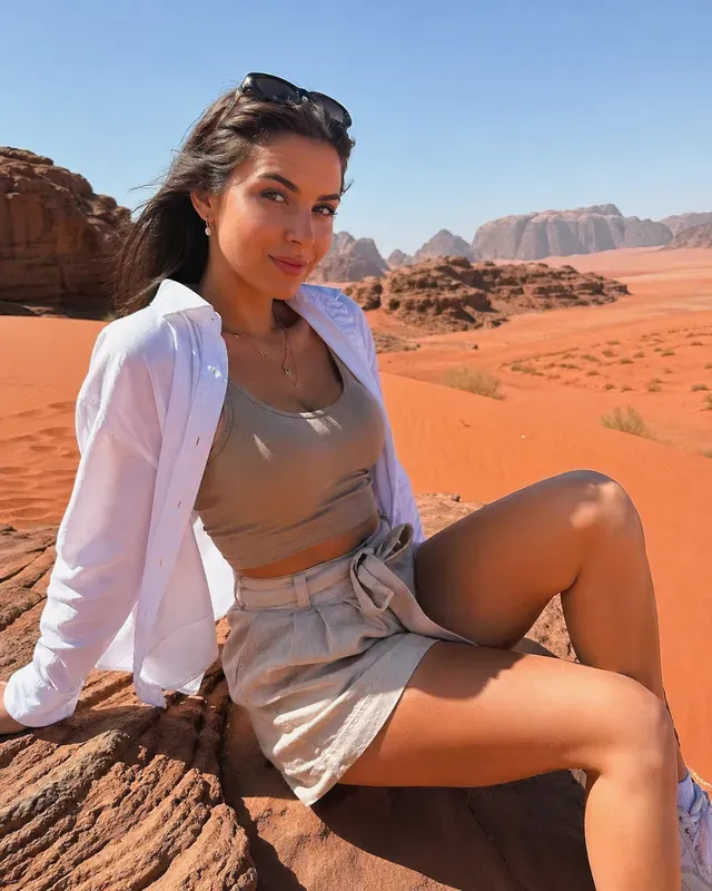 Attractive Travel Influencer Photos