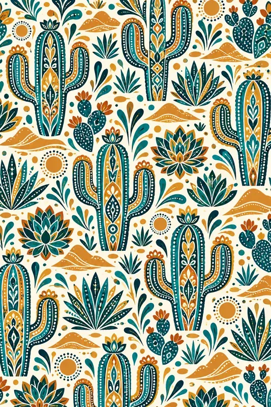Bohemian Folk Paisley Pattern Art