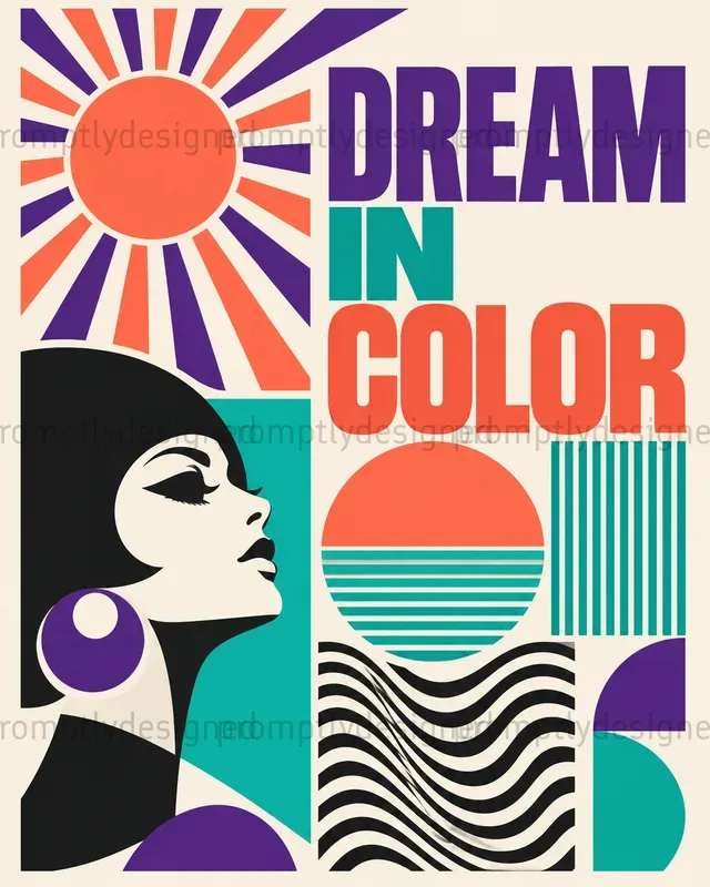 Retro Op Art Posters