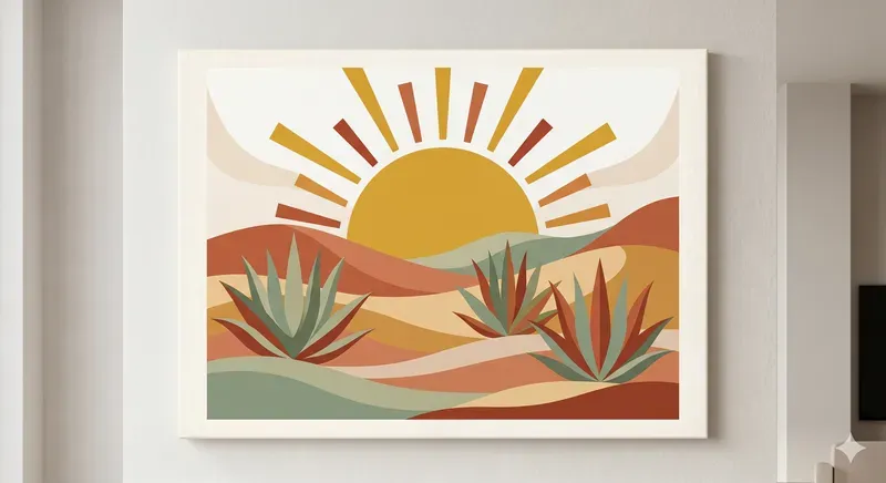 Midcentury Boho Wall Art