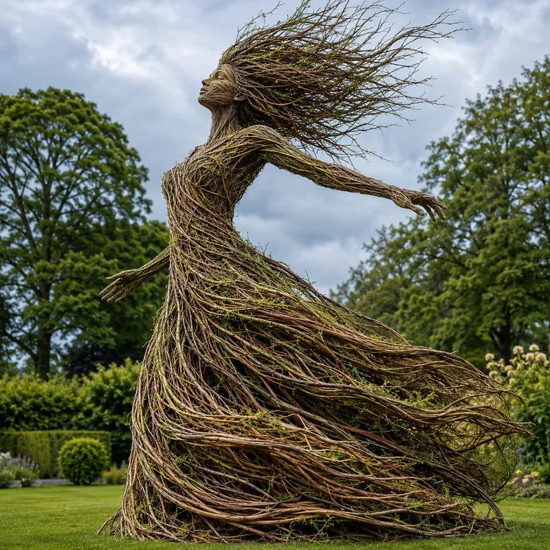 Woven Willow Spirit Sculptures