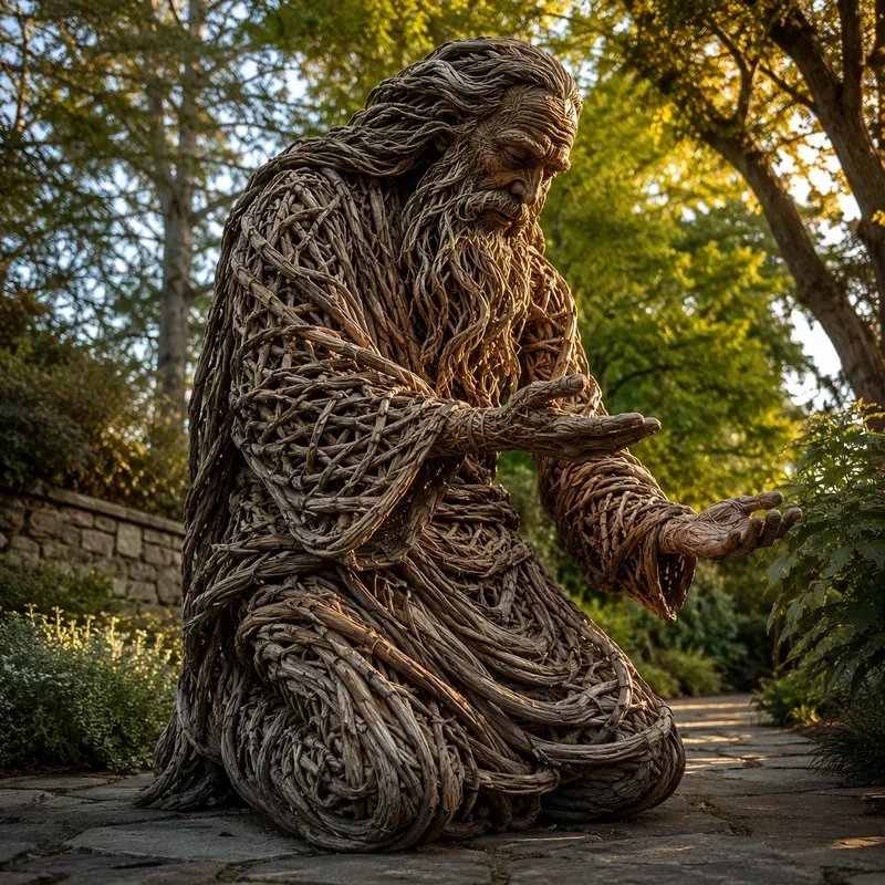 Woven Willow Spirit Sculptures