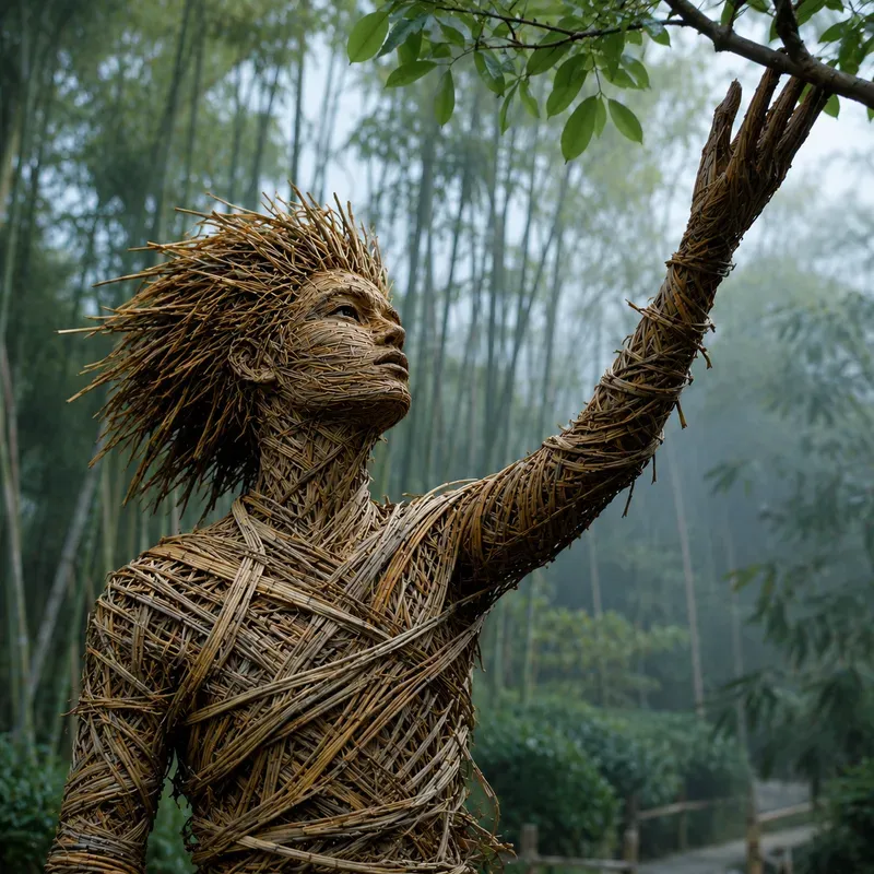 Woven Willow Spirit Sculptures