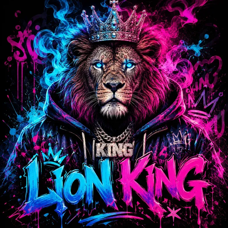 Neon Graffiti Beast Poster Masterpieces
