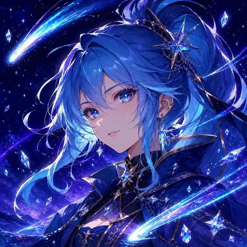 Celestial Anime Witch Avatar Portraits