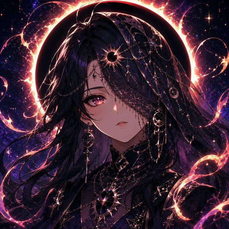 Celestial Anime Witch Avatar Portraits