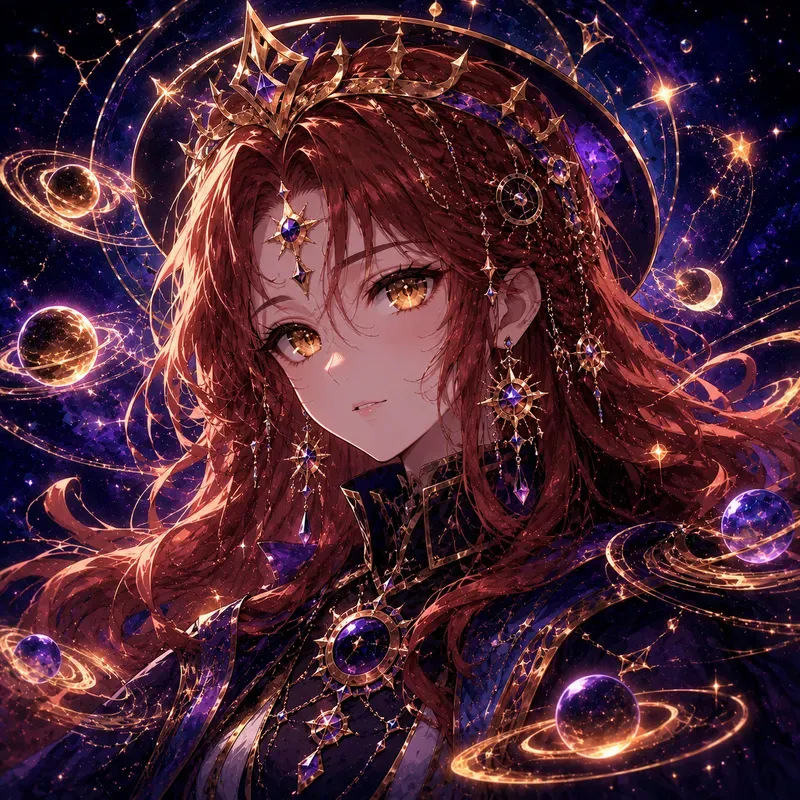 Celestial Anime Witch Avatar Portraits