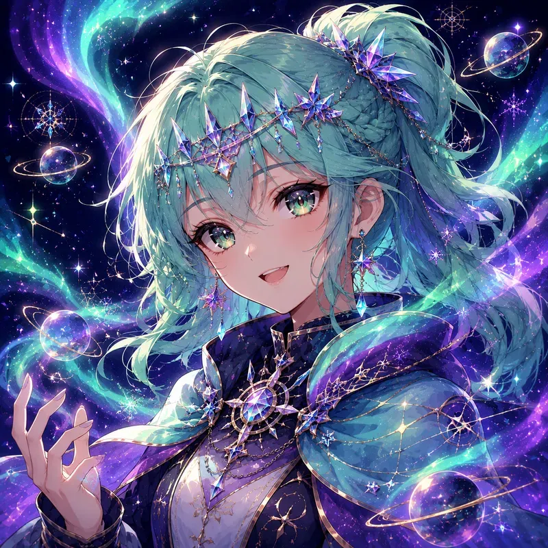 Celestial Anime Witch Avatar Portraits
