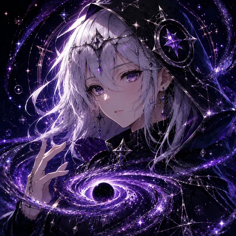 Celestial Anime Witch Avatar Portraits