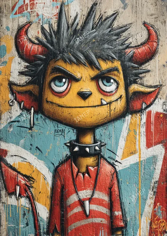 Gritty Graffiti Character Portraits