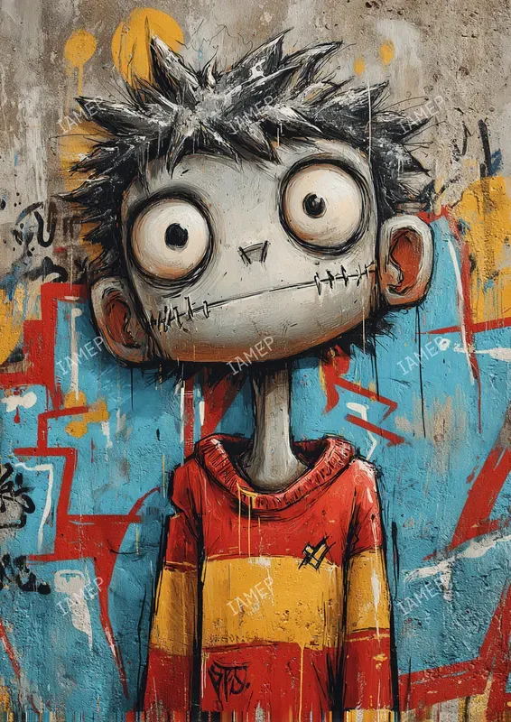 Gritty Graffiti Character Portraits