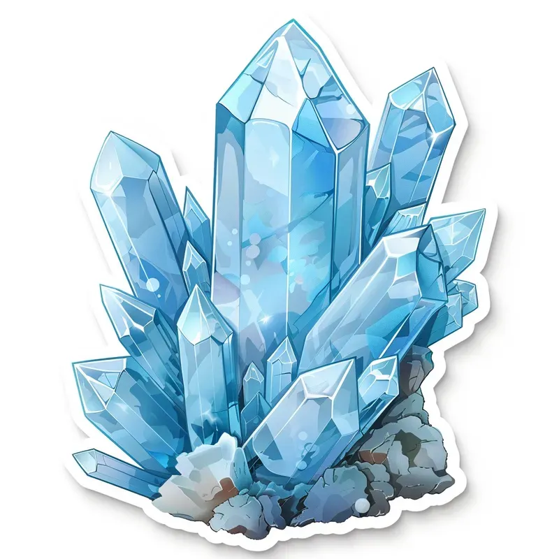 Aesthetic Pastel Gemstone Stickers