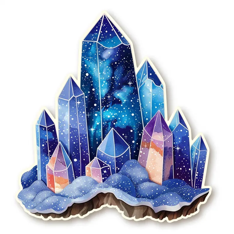 Aesthetic Pastel Gemstone Stickers