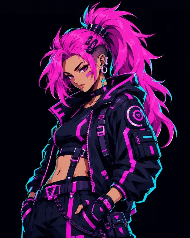 Cyberpunk Anime Vector Character Generator