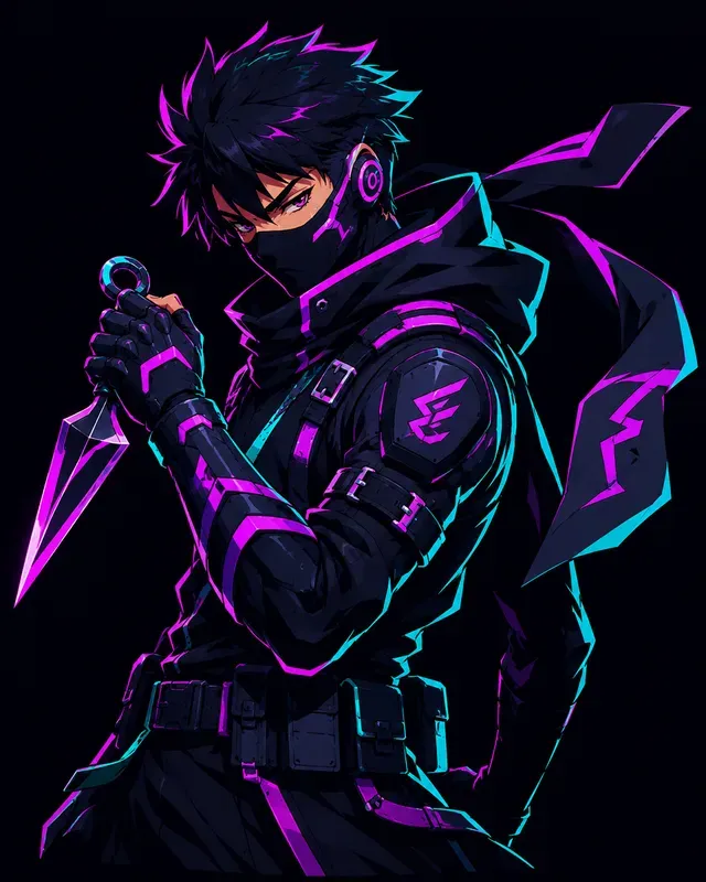 Cyberpunk Anime Vector Character Generator