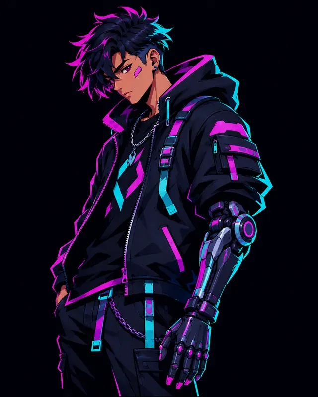 Cyberpunk Anime Vector Character Generator