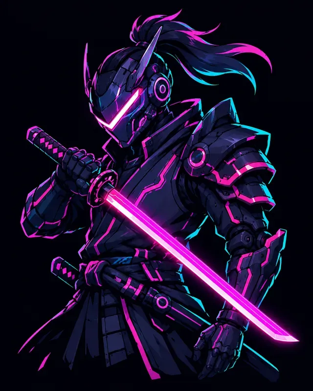 Cyberpunk Anime Vector Character Generator
