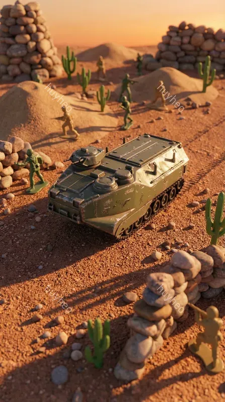 Weathered 3D Miniature Toy Assets