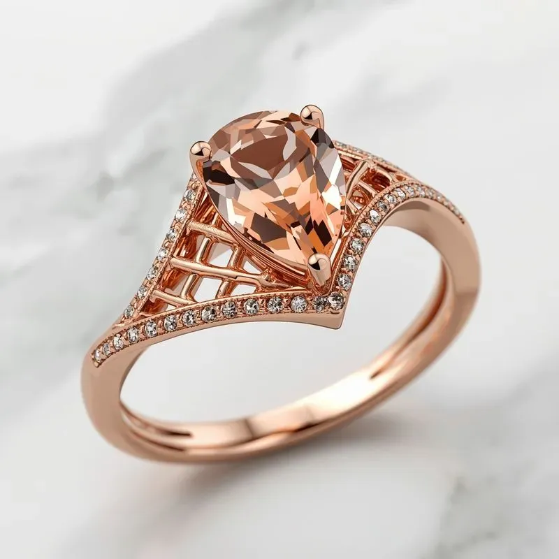 Parametric Morganite Rings