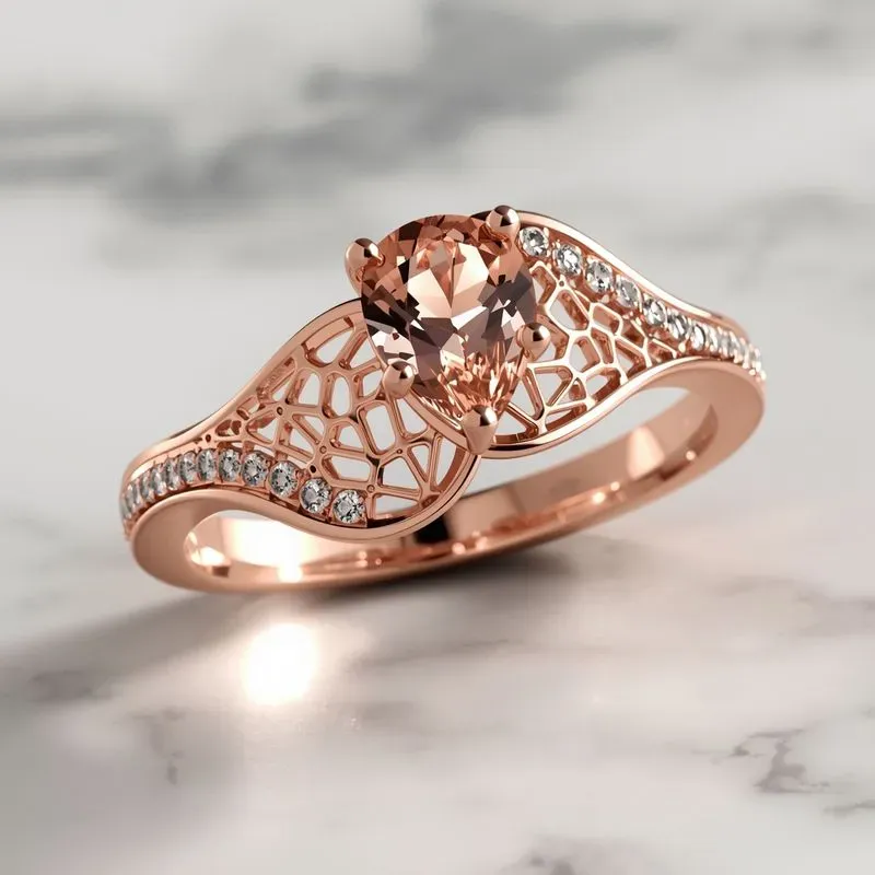 Parametric Morganite Rings