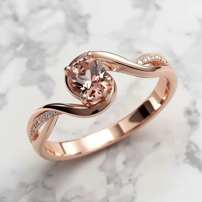 Parametric Morganite Rings