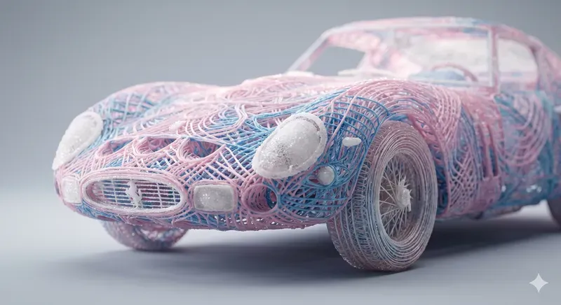 Delicate 3D Cotton Candy Weave Models