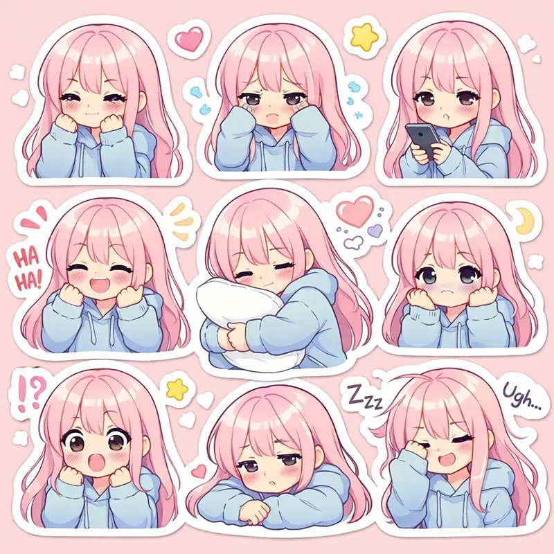Cute Anime Sticker Kits