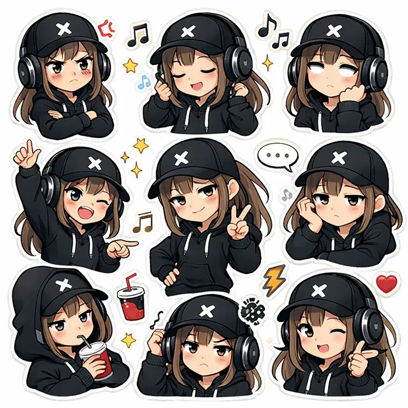 Cute Anime Sticker Kits