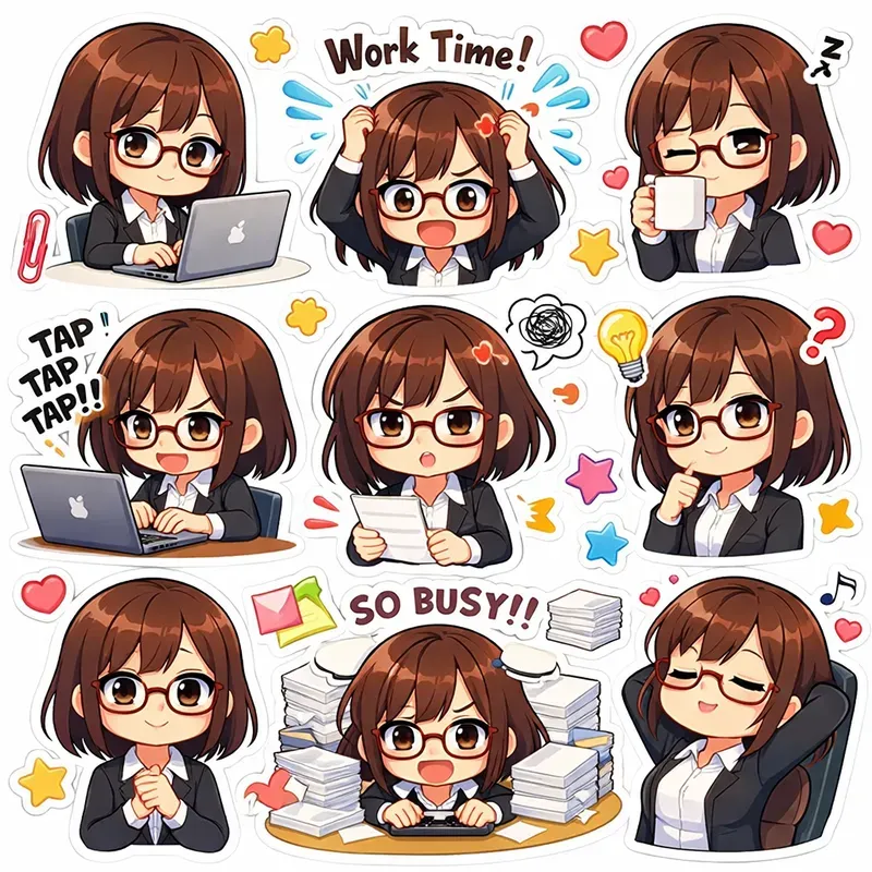 Cute Anime Sticker Kits