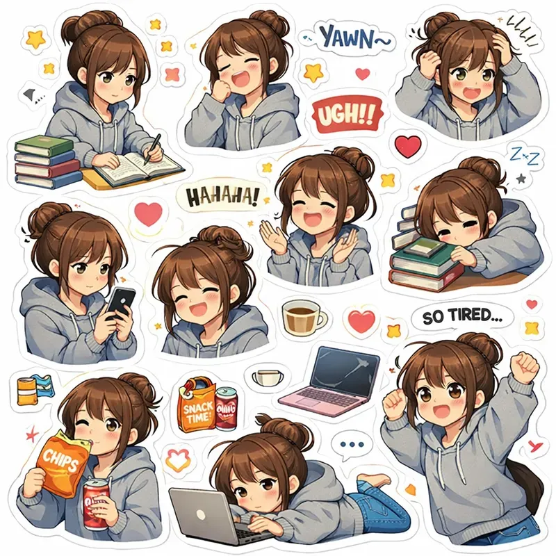 Cute Anime Sticker Kits