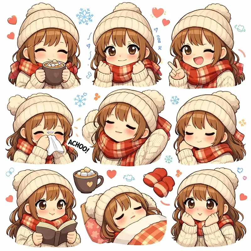 Cute Anime Sticker Kits