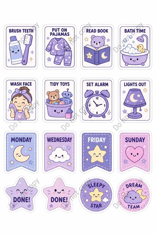 Chore Chart Sticker Sheets