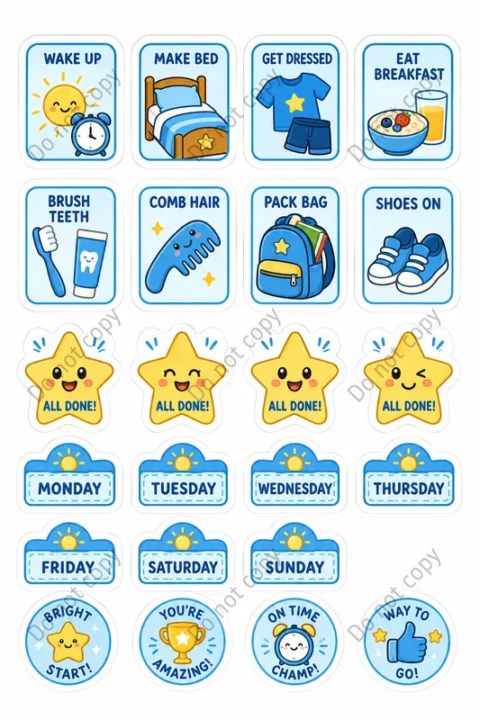 Chore Chart Sticker Sheets