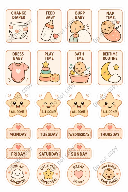 Chore Chart Sticker Sheets
