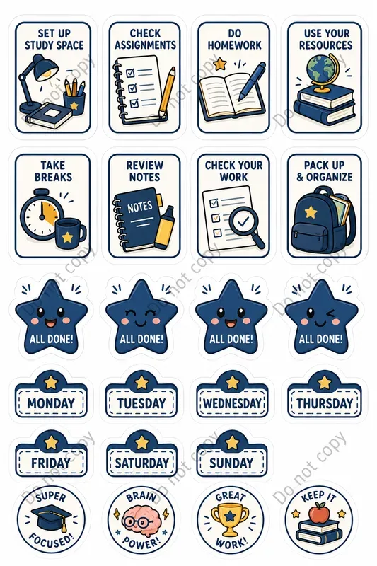 Chore Chart Sticker Sheets
