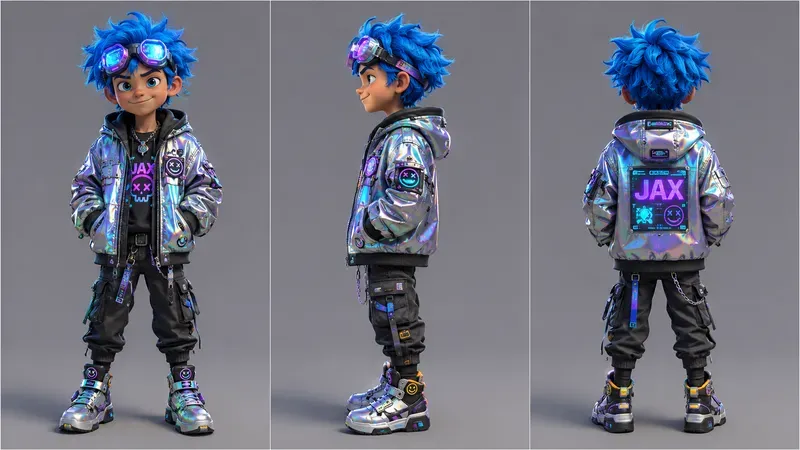 3D Pixar Character Turnarounds