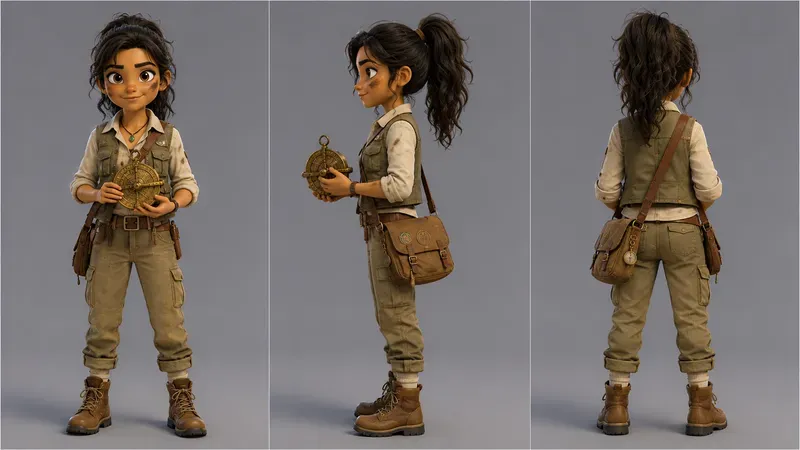 3D Pixar Character Turnarounds