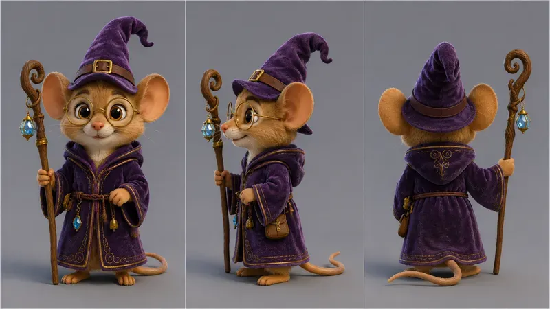 3D Pixar Character Turnarounds