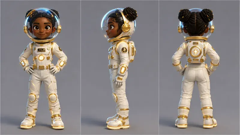 3D Pixar Character Turnarounds
