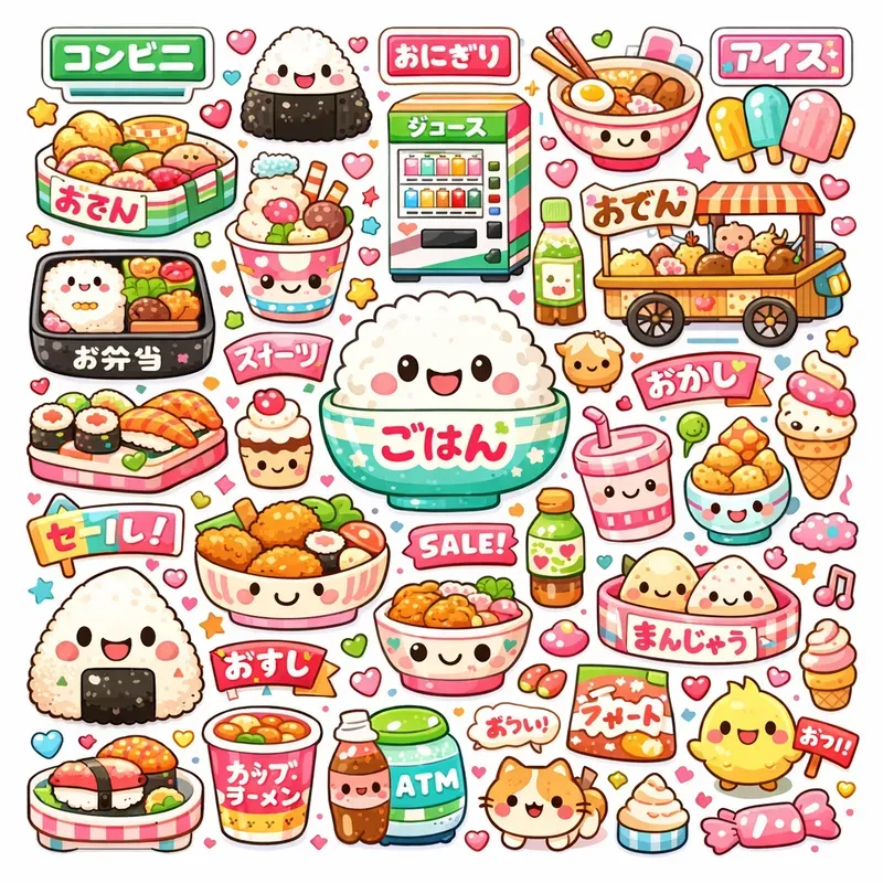 Kawaii Japanese Sticker Collages