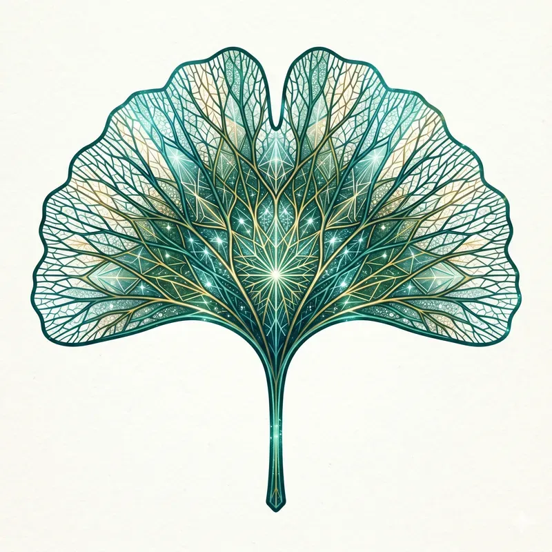 Modern Kaleidoscopic Leaf Veins