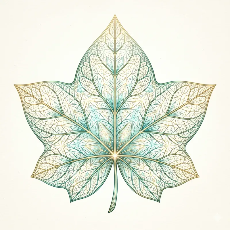 Modern Kaleidoscopic Leaf Veins