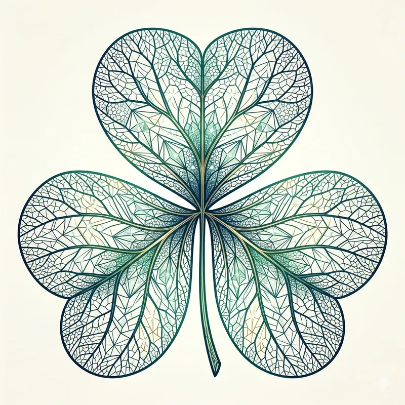 Modern Kaleidoscopic Leaf Veins