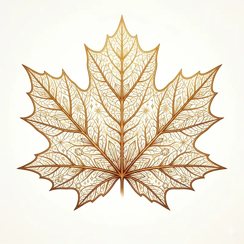 Modern Kaleidoscopic Leaf Veins