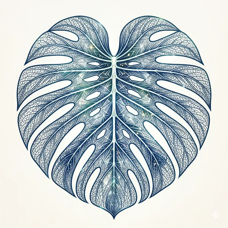 Modern Kaleidoscopic Leaf Veins
