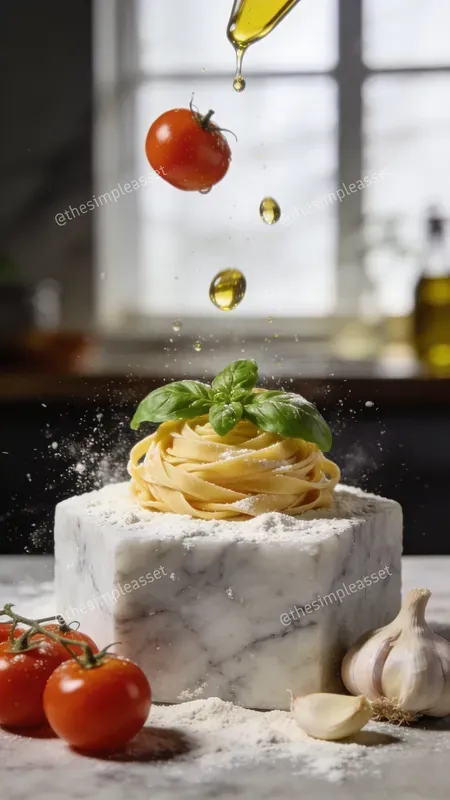 Cinematic Floating Exotic Foods