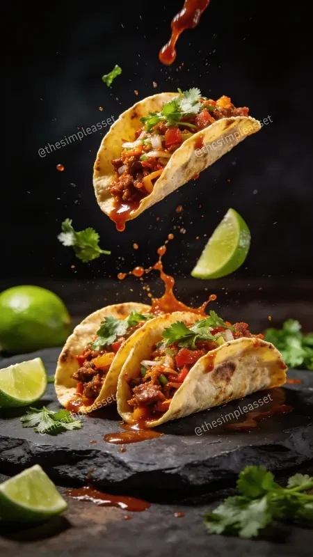 Cinematic Floating Exotic Foods